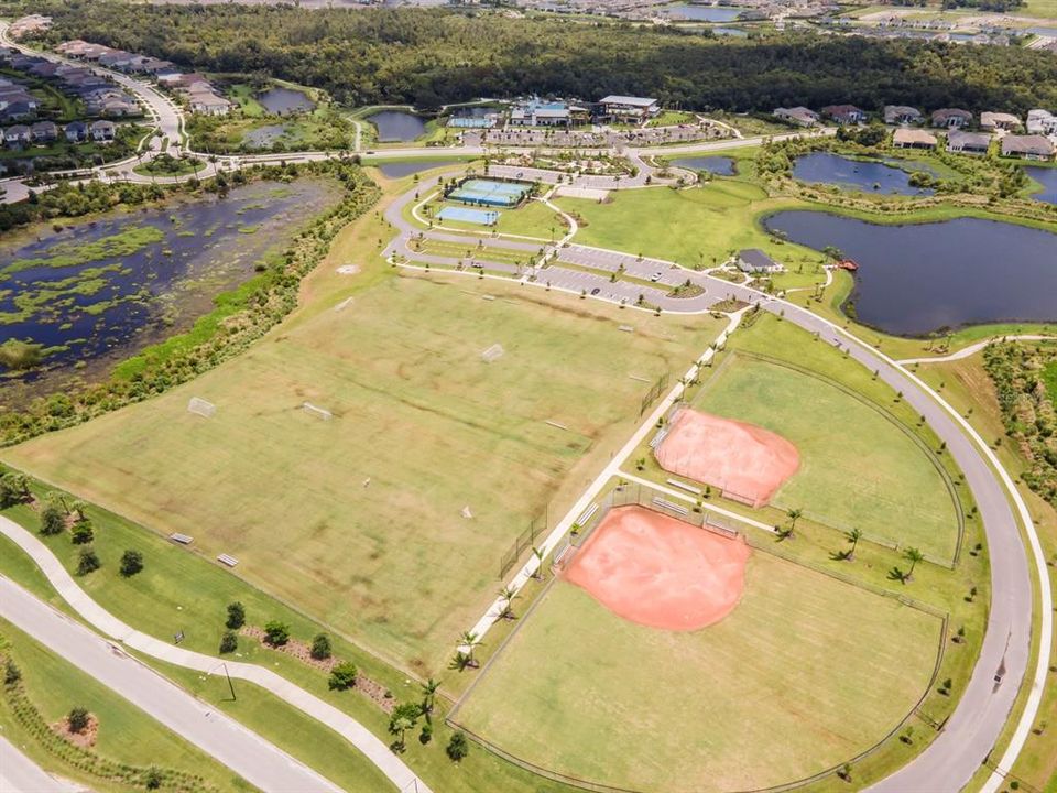 Soccor and baseball fields