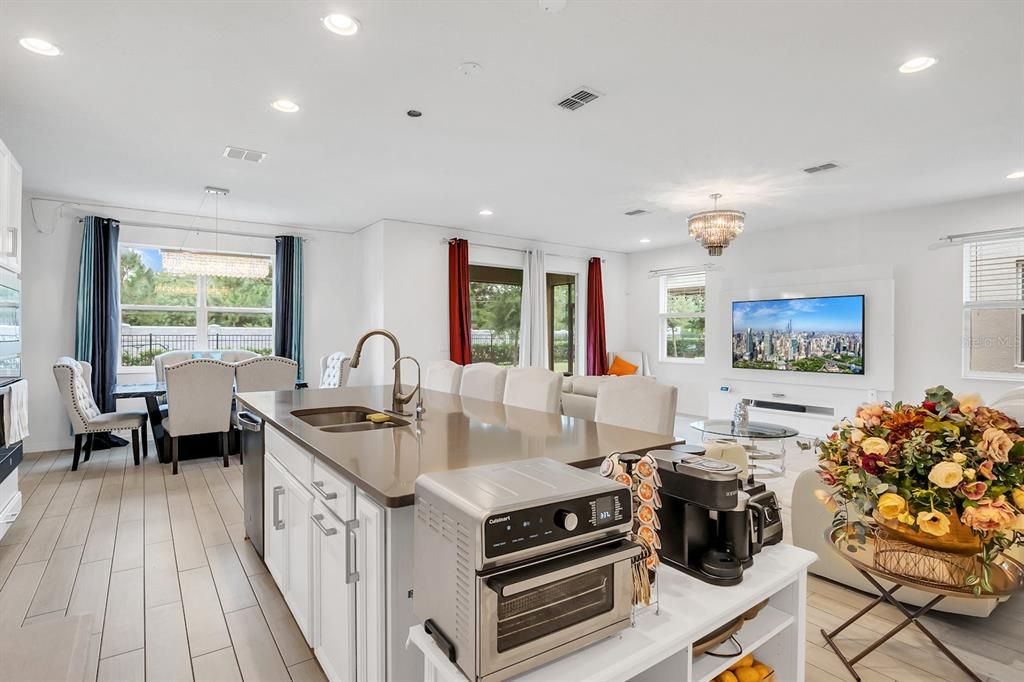 Kitchen with quartz counters and modern finishes