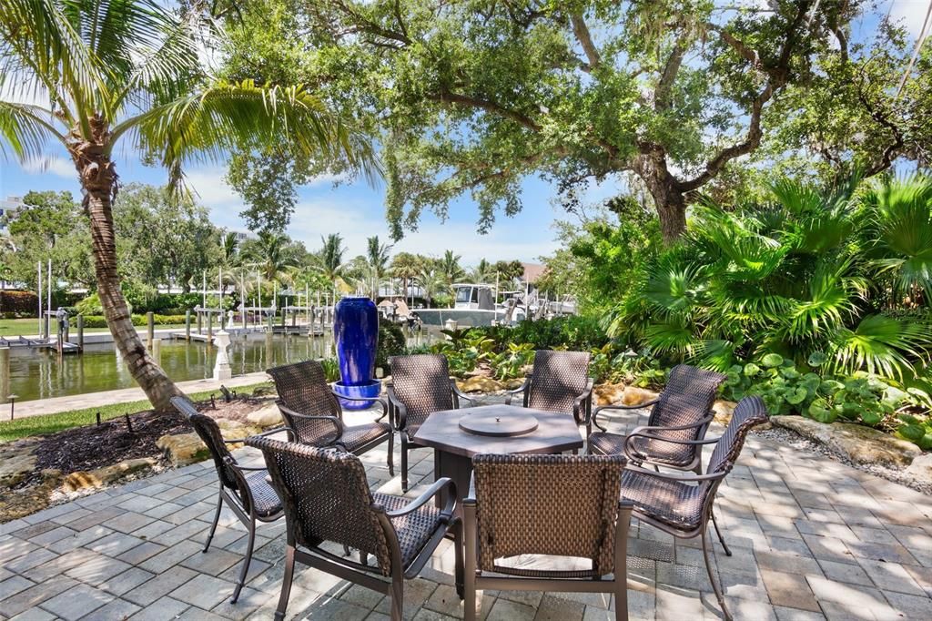 Fire pit overlooking the bay