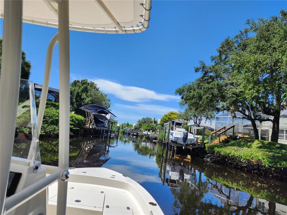 Boat View Down Main Channel Leading to Lot