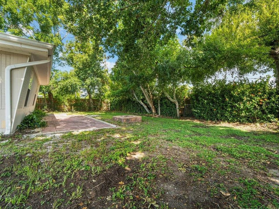 Backyard with Patio & firepit