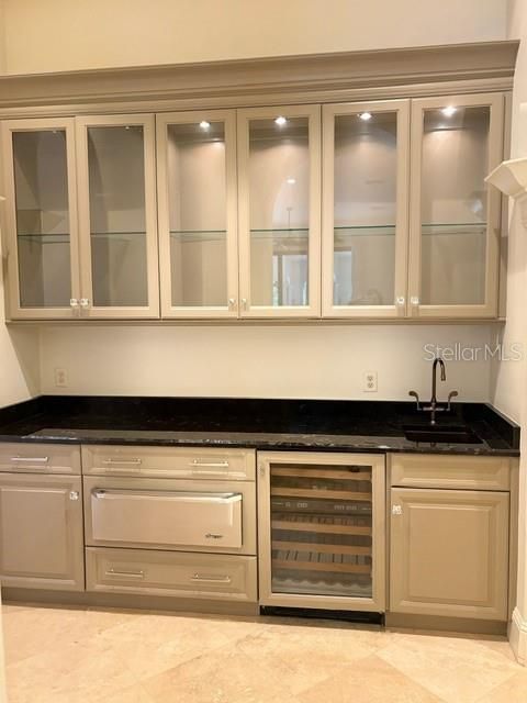 Beverage Bar and Lighted China Cabinet