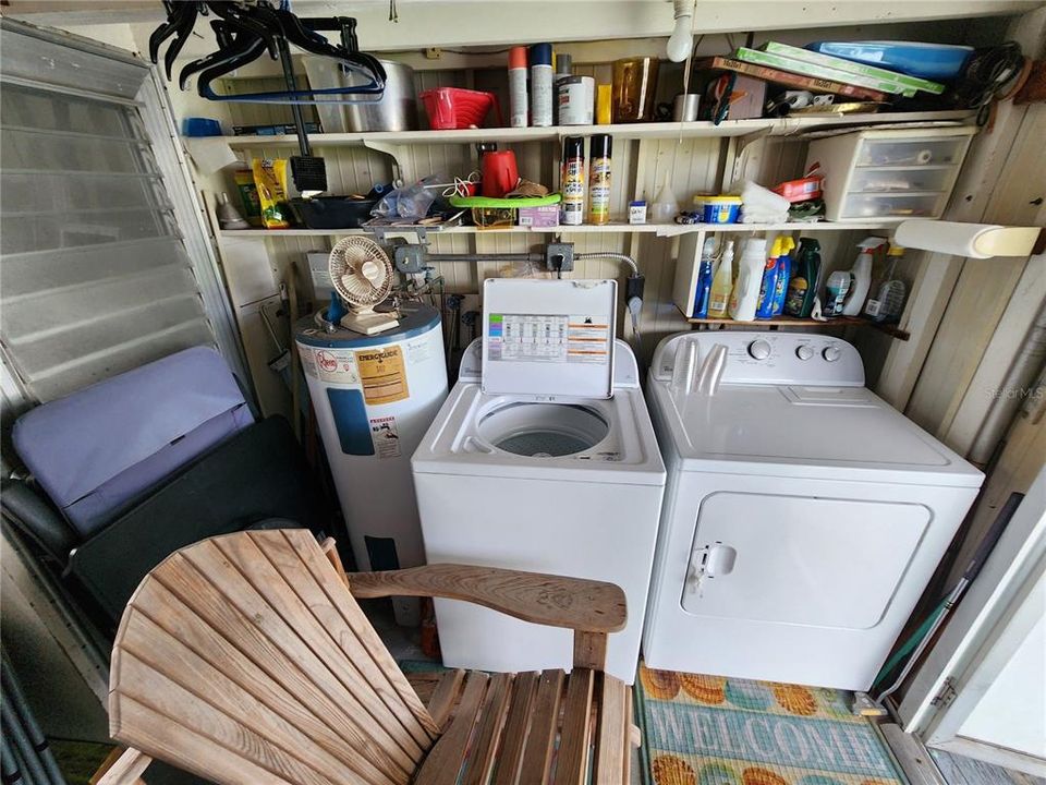 Washer and Dryer in Utility Shed