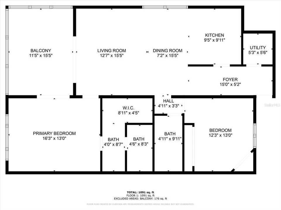 Floor plan with dimensions.