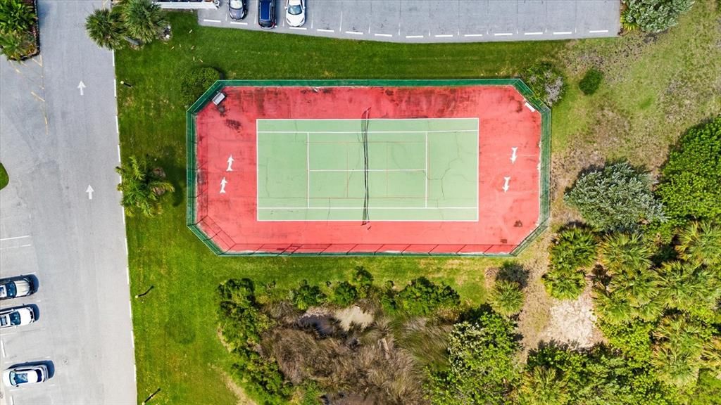 Tennis courts.