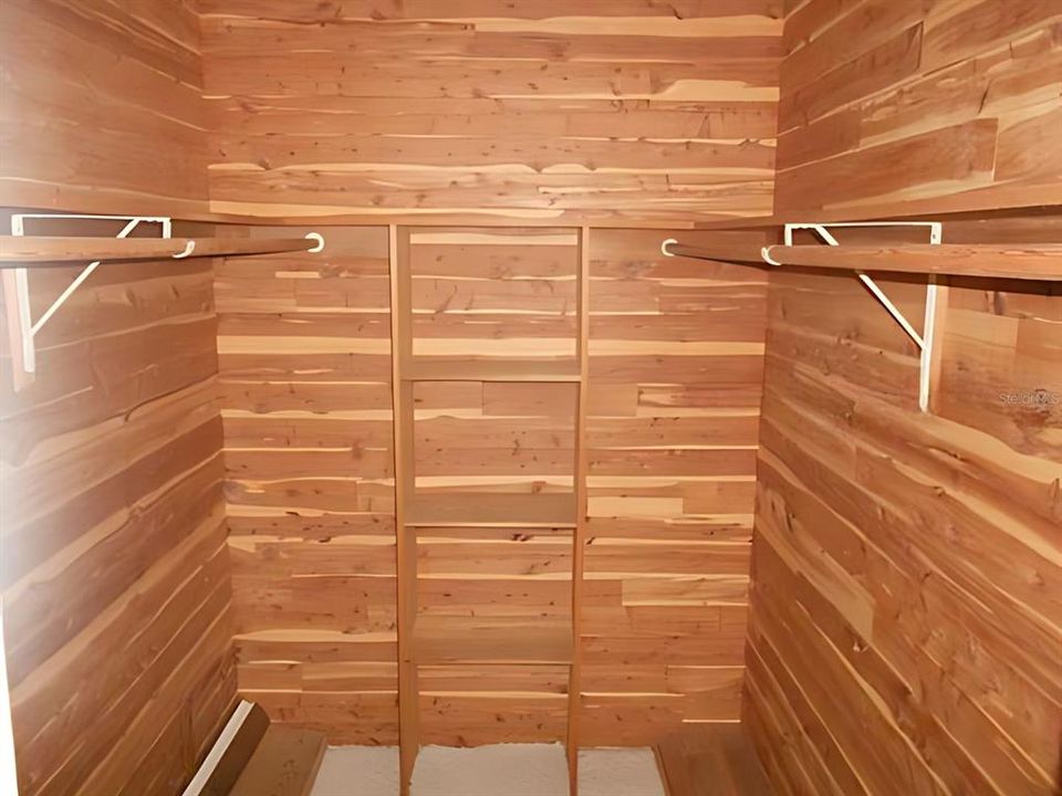 walk in cedar lined closet