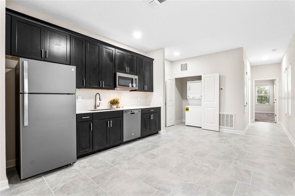 Apartment Laundry + Dining Space