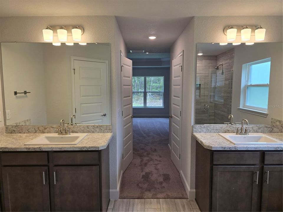 Master Bath dual vanities