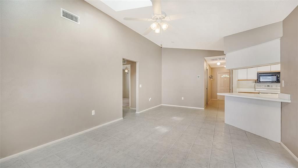 Family Room and Breakfast Area.  To the left are the two guest bedrooms and bath.