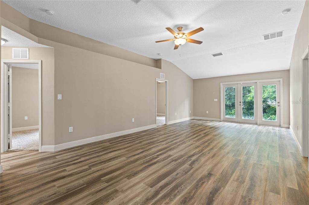 Great Room w/ Volume ceilings