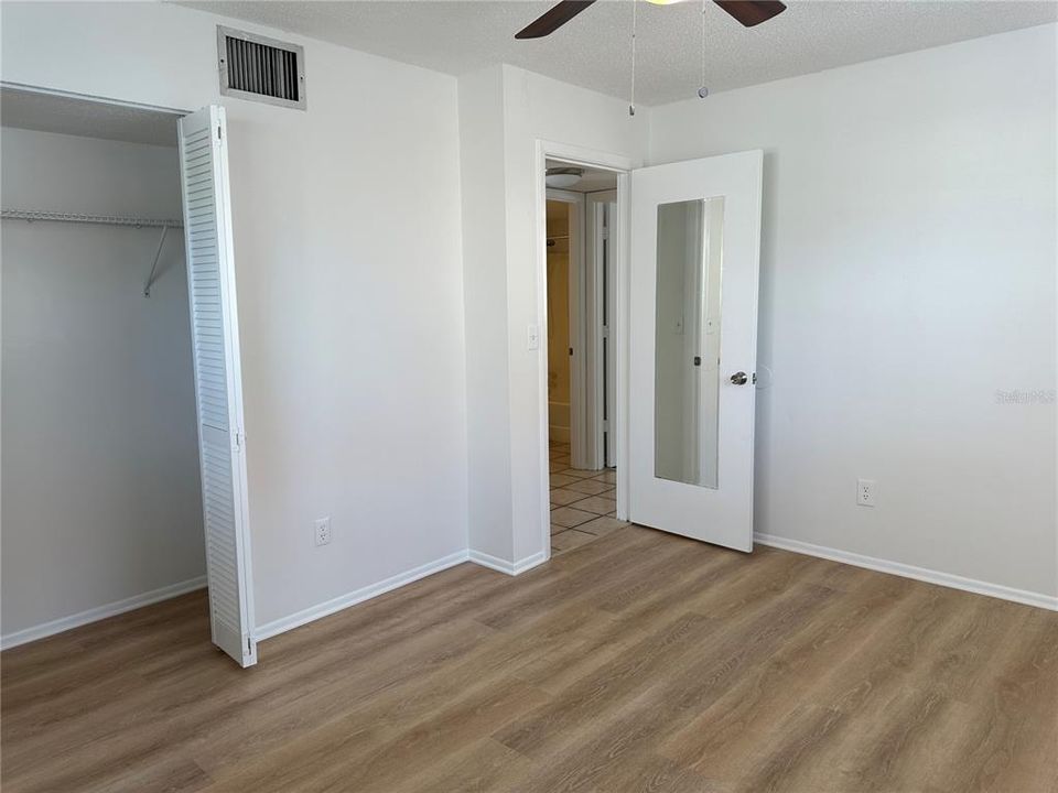 Master bedroom with attached bathroom