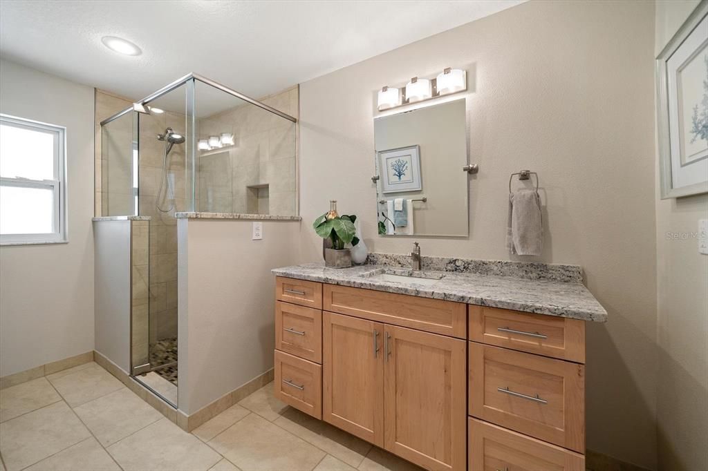 Second bathroom with walk in shower