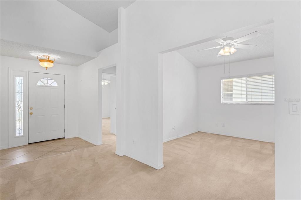 Entry, bedroom two to the left of front door.  Bonus room can easily become 3rd bedroom.