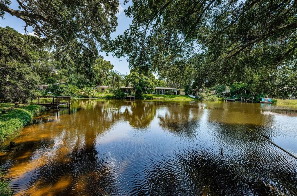 Rear Exterior View of Pond