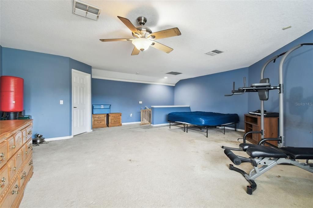 Bonus room with walk-in closet