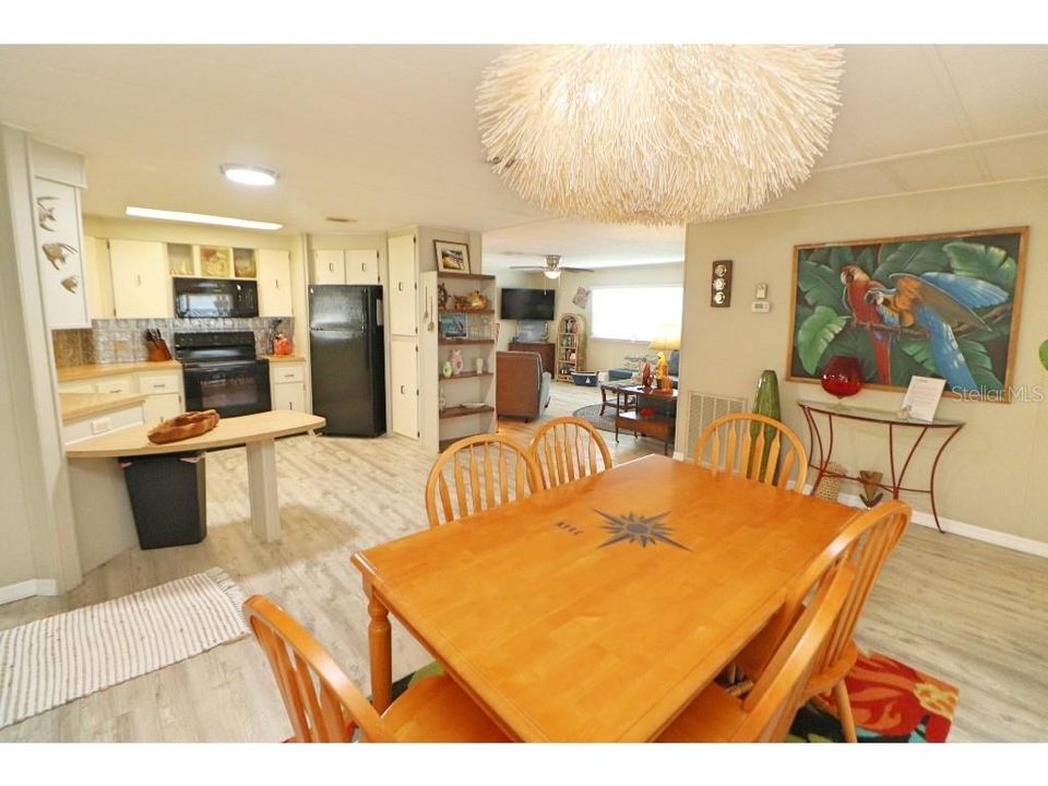 Open concept kitchen and dining room