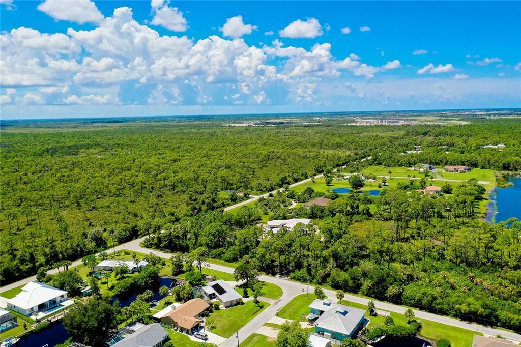 Lake Geraldine west of the property