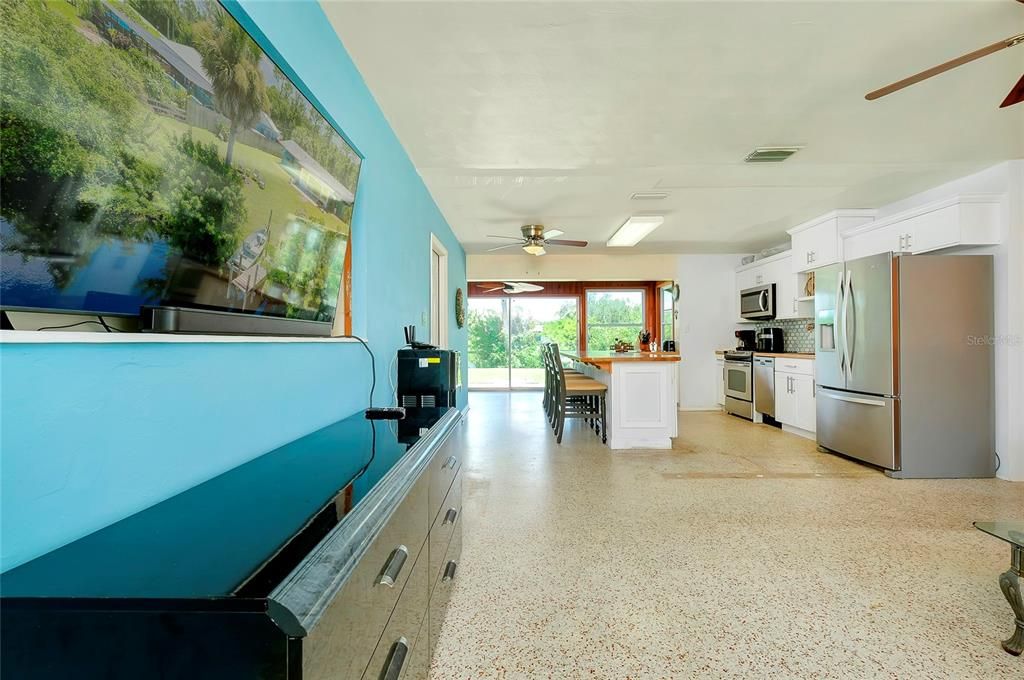 Kitchen has been opened to living room