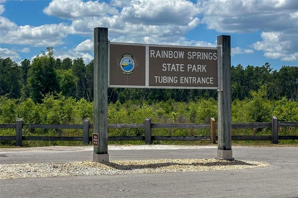 Rainbow Park Tubing Entrance