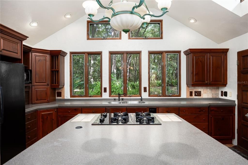 The kitchen addition blends a unique timeless feel with the vintage main house