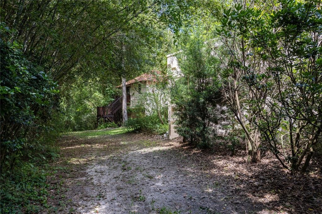 Side access to rear, detached Carriage House