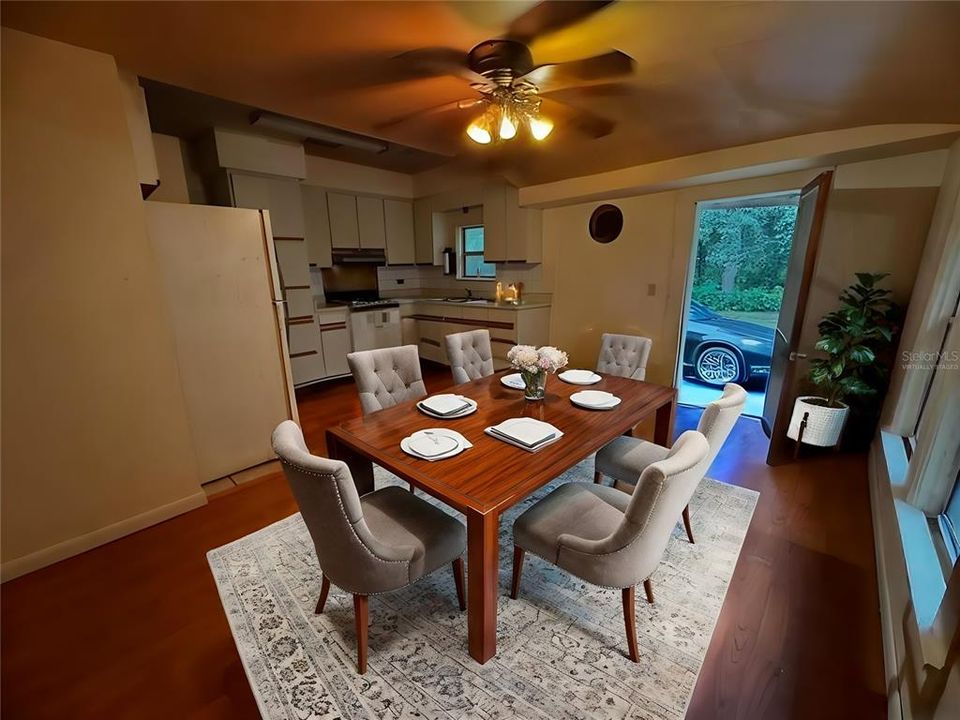 Dining Area virtually staged