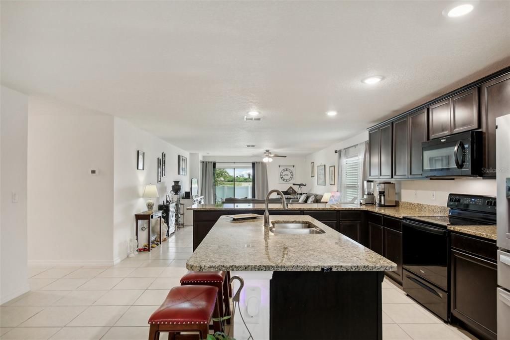 Kitchen into Living Room