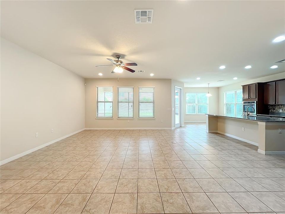 Ample family room perfect for entertaining