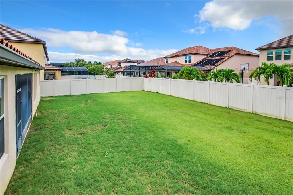 Expansive patio offers endless possibilities for your future projects, from a pool to your own garden retreat