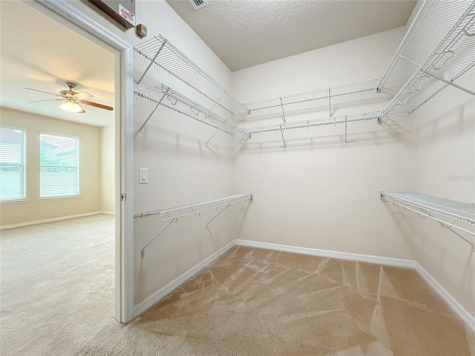 Ample owner's suite walk in closet