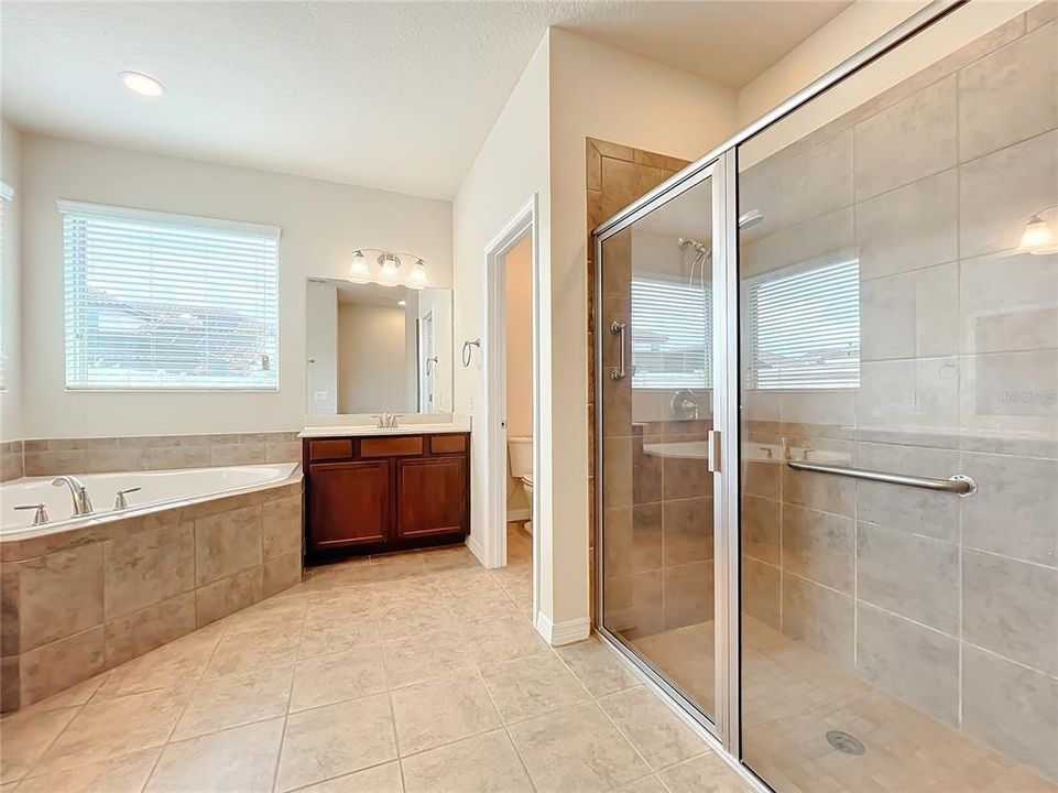 Shower in owner's suite bathroom