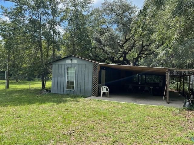 office / living space & covered porch