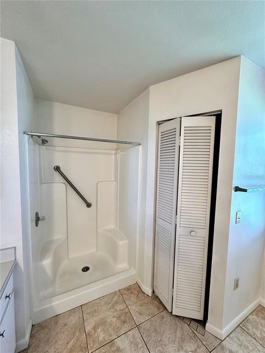 Primary Bath with walk-in Shower and Walk-in closet