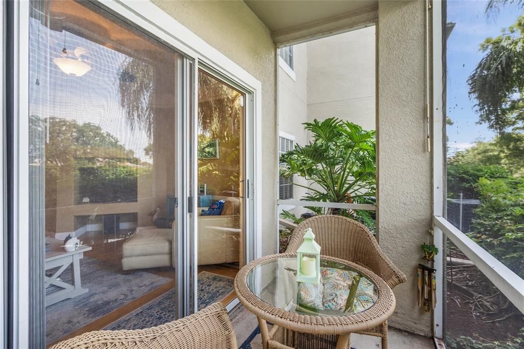 Private patio, water view