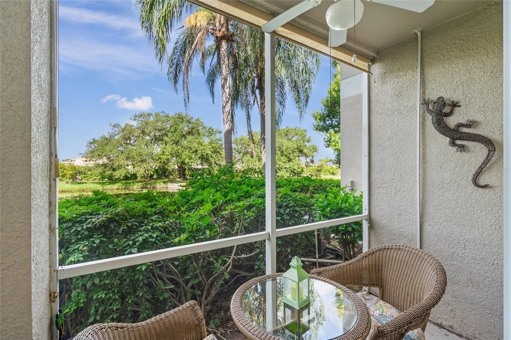 Private patio, water view