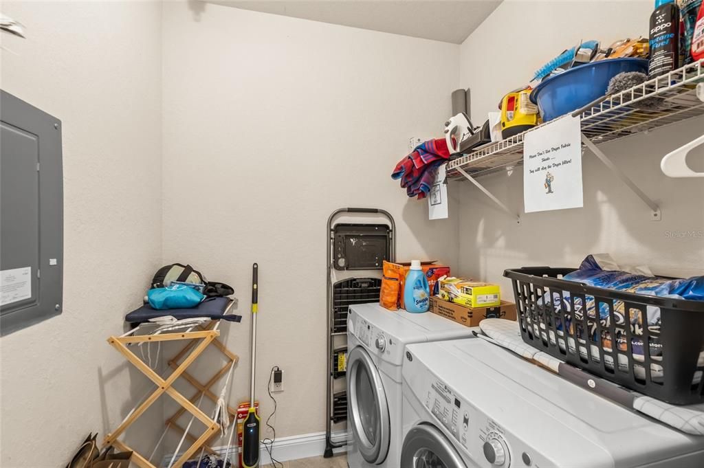 spacious laundry room