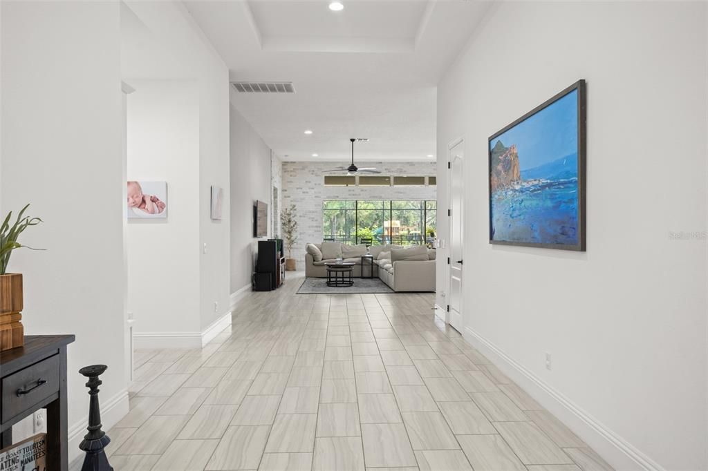 Spacious entryway foyer.