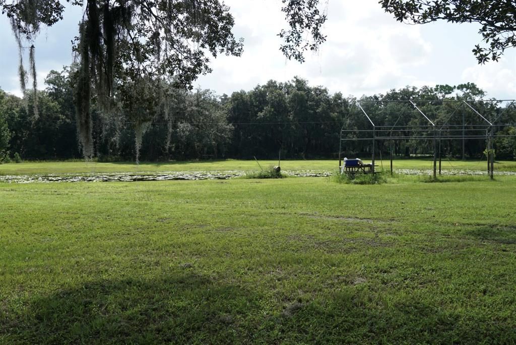 Pond view of property