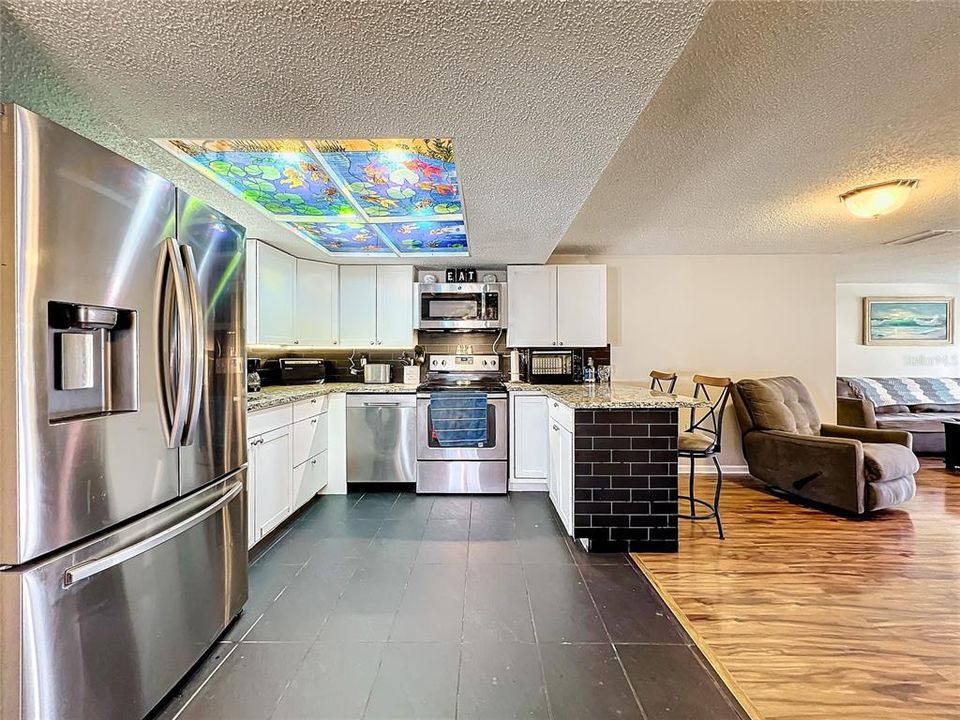 Full length view of the kitchen.