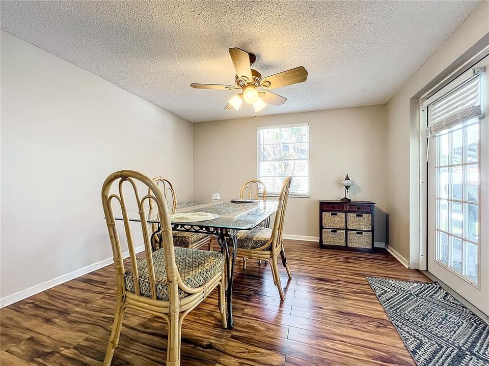 Dining room with French Doors.