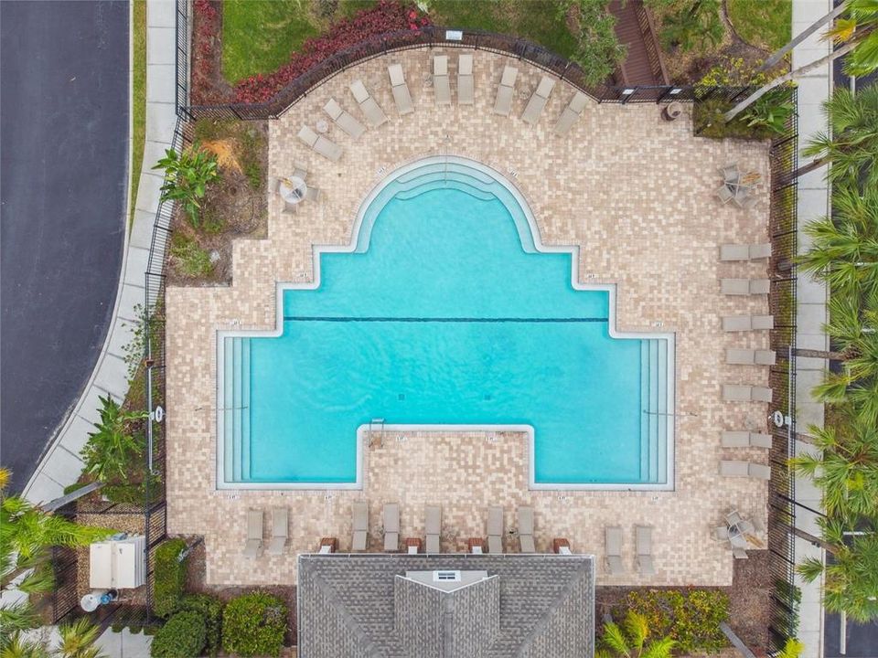 Aerial - Villa Serena community pool