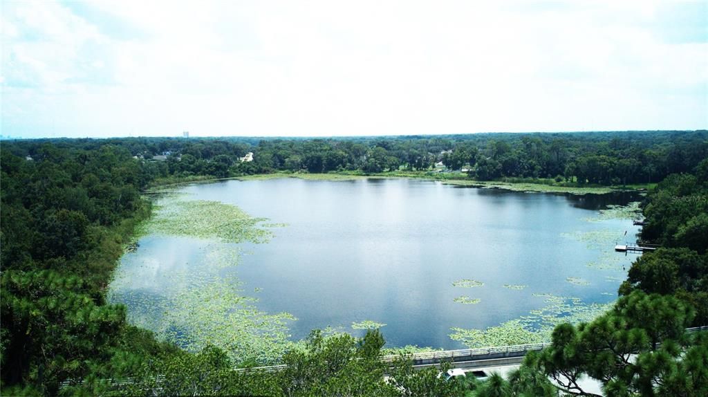 Bosse Lake across the road can be viewed from the pool and house.