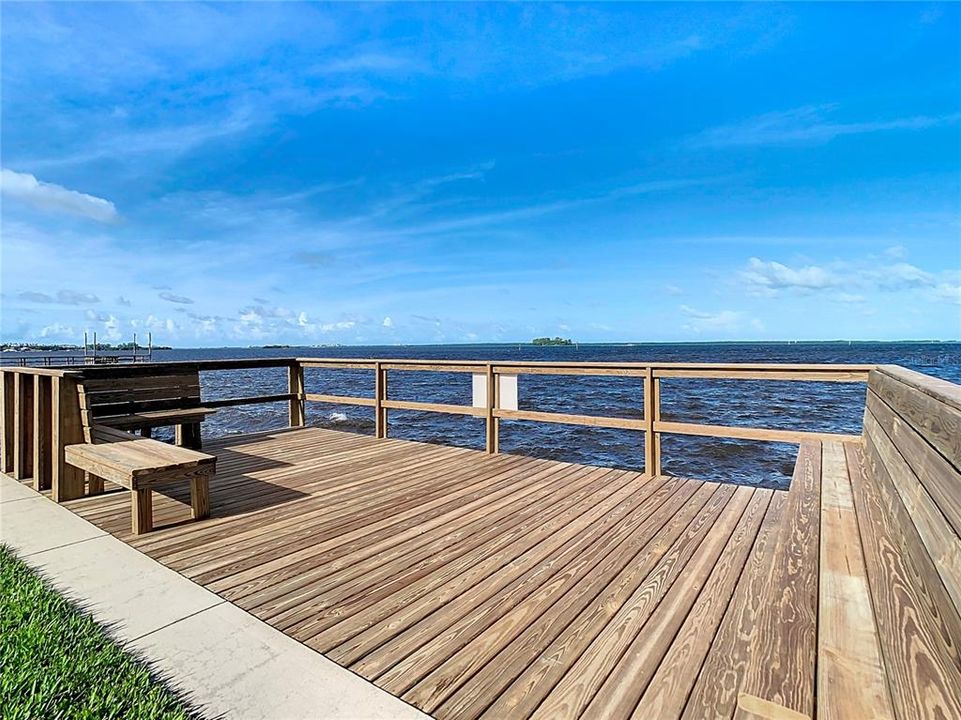 Community dock.  You probably noticed how close this is to the condo , without being intrusive?  This is another spot where you can enjoy the Gulf breezes, watch the sunset, dolphins, and just  relax :-)