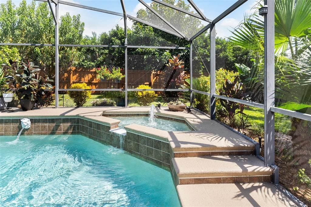 Pool with Mini-Water Fountain