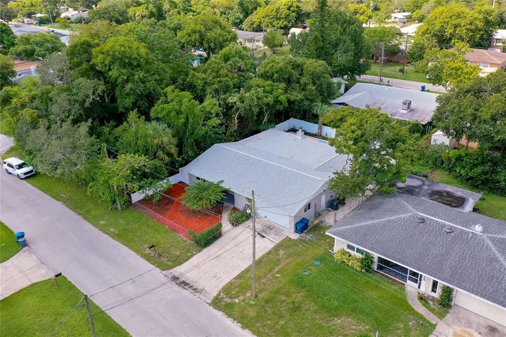 Fenced, low maintenance front yard