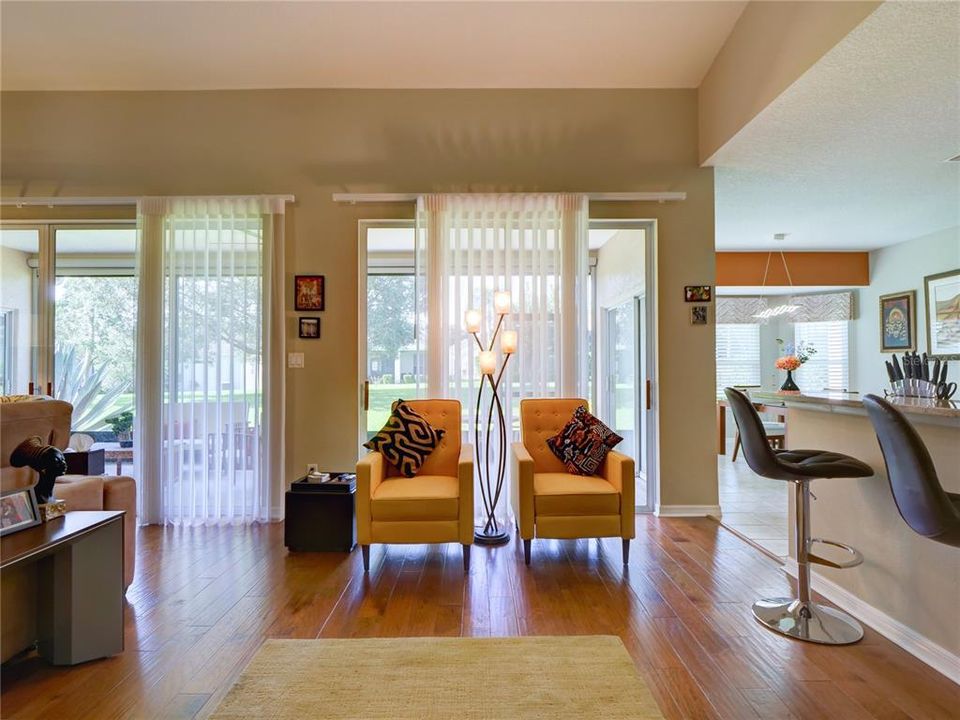 Sitting Area with Custom Window Treatments