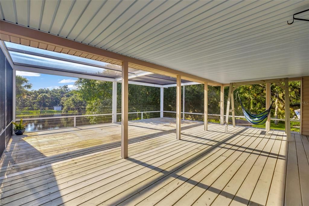 Screened Deck, overlooking pond, off Bedroom #2, House #1