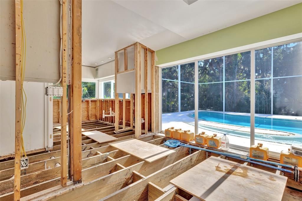 Interior Rooms of House #2 after the flood remediation