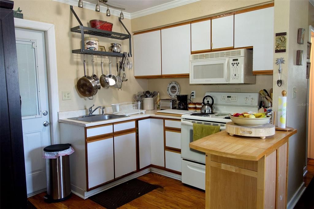 Kitchen with new refrigerator