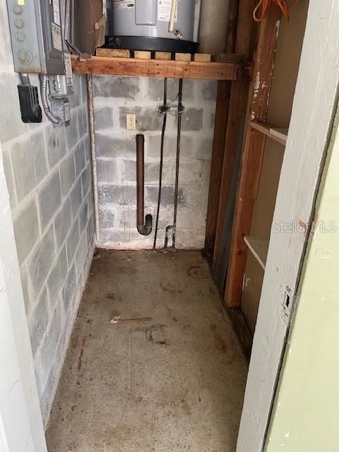 Storage closet with laundry hookups